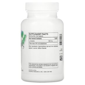 Thực phẩm bổ sung Thorne L-Tyrosine 90 Capsules 693749514039