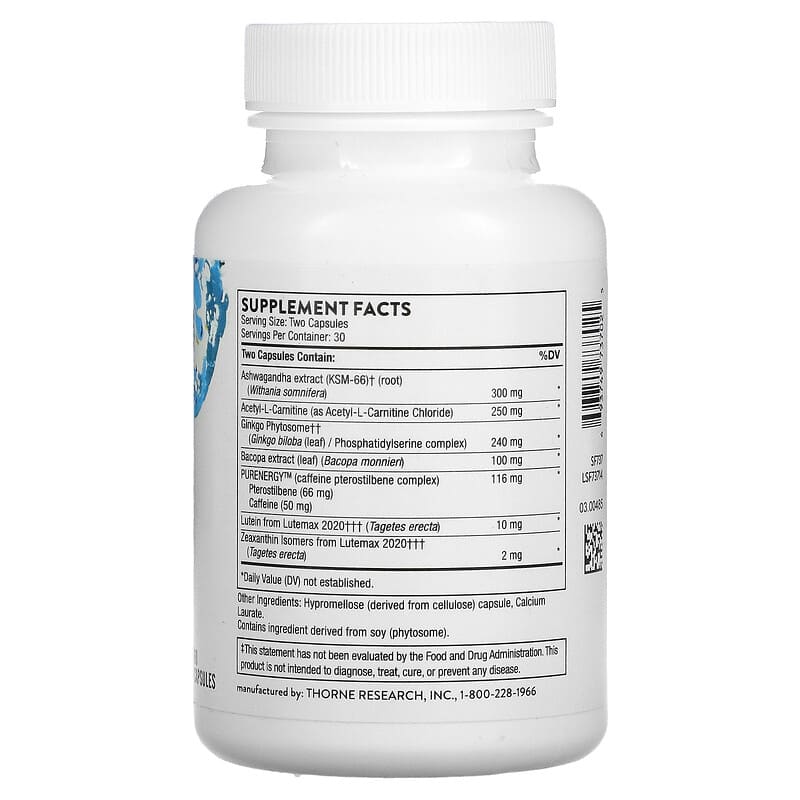 Thorne Memoractiv 60 Capsules 2 Thực phẩm bổ sung Thorne Memoractiv 60 Capsules 693749737025