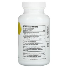 Thực phẩm bổ sung Thorne Metabolic Health with Bergamot and Turmeric 120 Capsules 693749013167