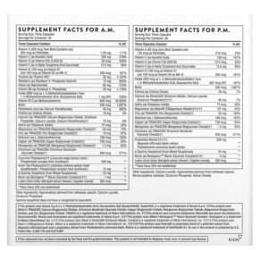 Thực phẩm bổ sung Thorne Multi-Vitamin Elite A.M. & P.M. 2 Bottles 90 Capsules Each 693749007081