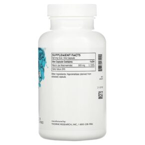 Thực phẩm bổ sung Thorne Niacinamide 180 Capsules 693749131021