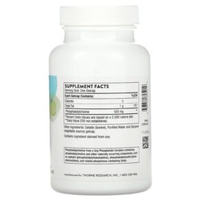 Thực phẩm bổ sung Thorne Phosphatidyl Choline 60 Gelcaps 693749605010