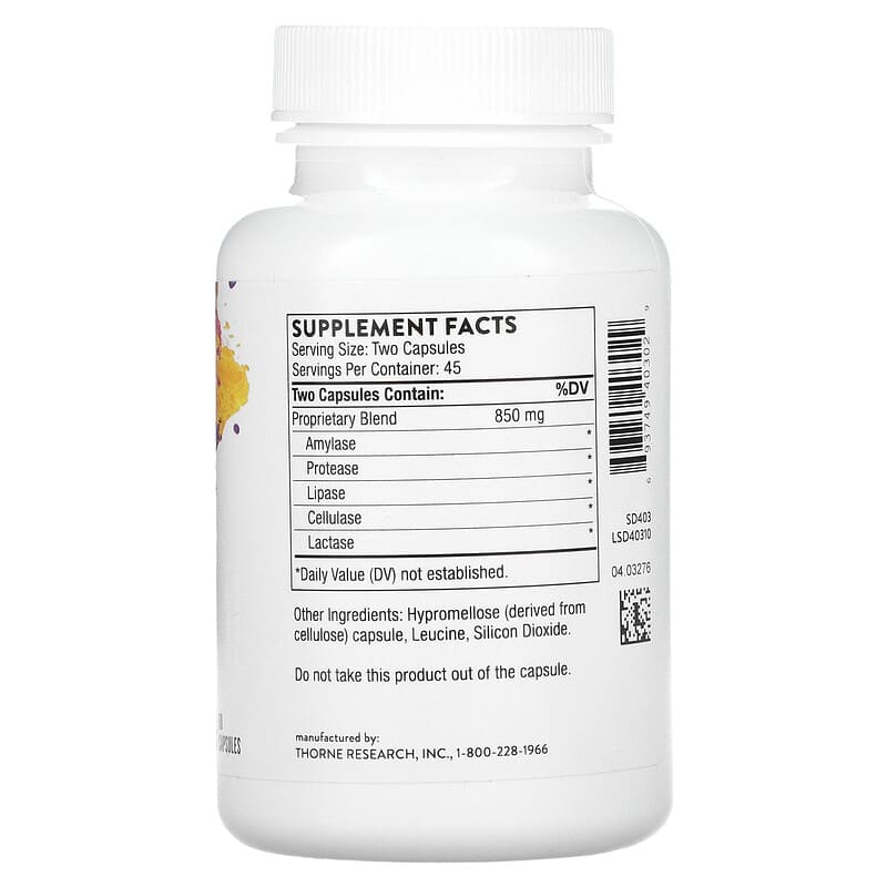 Thorne Plantizyme 90 Capsules 2 Thực phẩm bổ sung Thorne Plantizyme 90 Capsules 693749403029