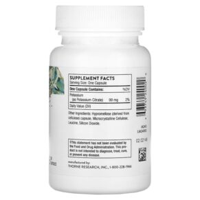 Thorne Potassium Citrate 90 Capsules 3 Thực phẩm bổ sung Thorne Potassium Citrate 90 Capsules 693749240020