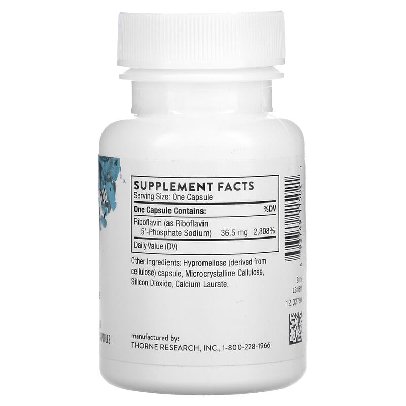 Thorne Riboflavin 5' Phosphate 60 Capsules 2 Thực phẩm bổ sung Thorne Riboflavin 5' Phosphate 60 Capsules 693749115021