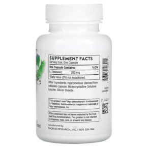 Thực phẩm bổ sung Thorne Theanine 90 Capsules 693749508014