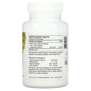 Thực phẩm bổ sung Thorne Ultimate-E 60 Gelcaps 693749143017