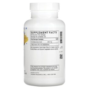 Thực phẩm bổ sung Thorne Undecylenic Acid 250 Gelcaps 693749722014