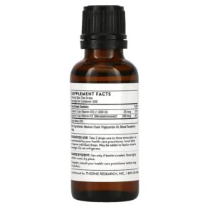 Thực phẩm bổ sung Thorne Vitamin D/K2 1 fl oz (30 ml) 693749500018