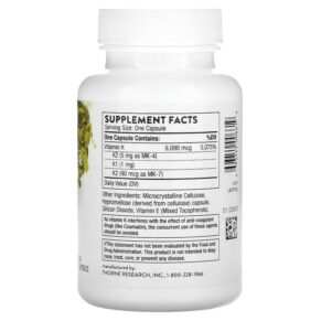 Thực phẩm bổ sung Thorne Vitamin K 60 Capsules 693749006619