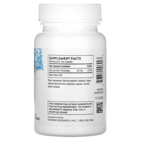 Thorne Zinc Picolinate 30 mg 60 Capsules 3 Thực phẩm bổ sung Thorne Zinc Picolinate 30 mg 60 Capsules 693749006923