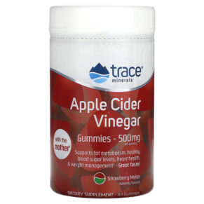 Thực phẩm chức năng Trace Minerals ® Apple Cider Vinegar Gummies Strawberry Melon 500 mg 60 Gummies 878941005657