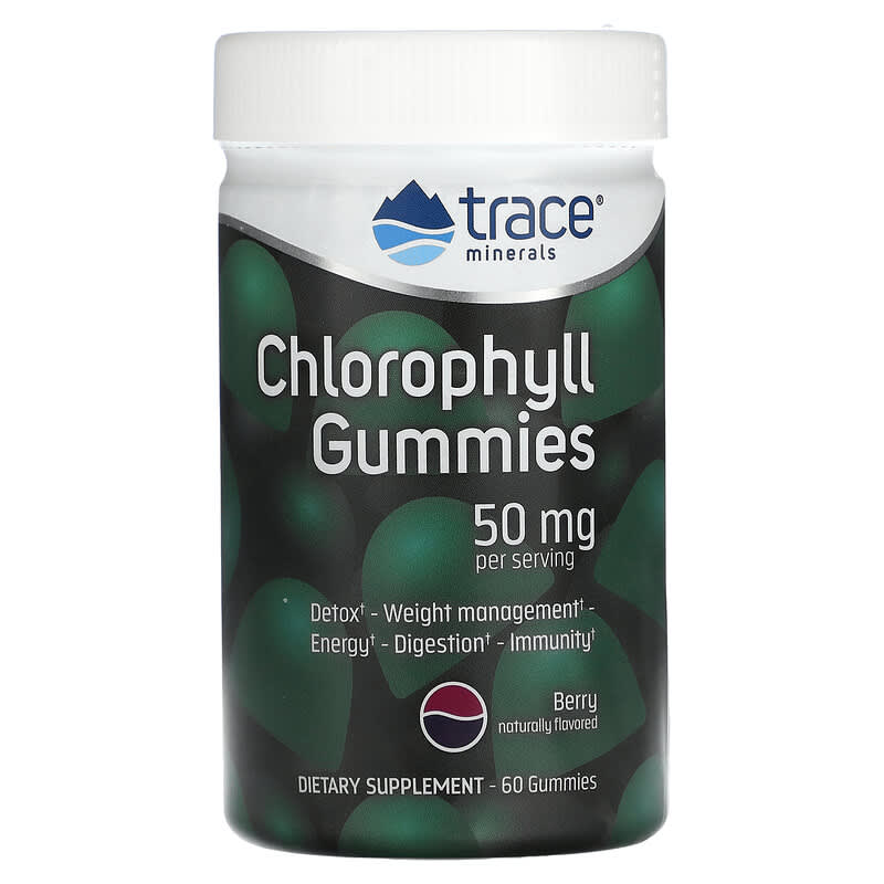 Trace Minerals ® Chlorophyll Gummies Berry 25 mg 60 Gummies 8 Thực phẩm chức năng Trace Minerals ® Chlorophyll Gummies Berry 25 mg 60 Gummies 878941007040