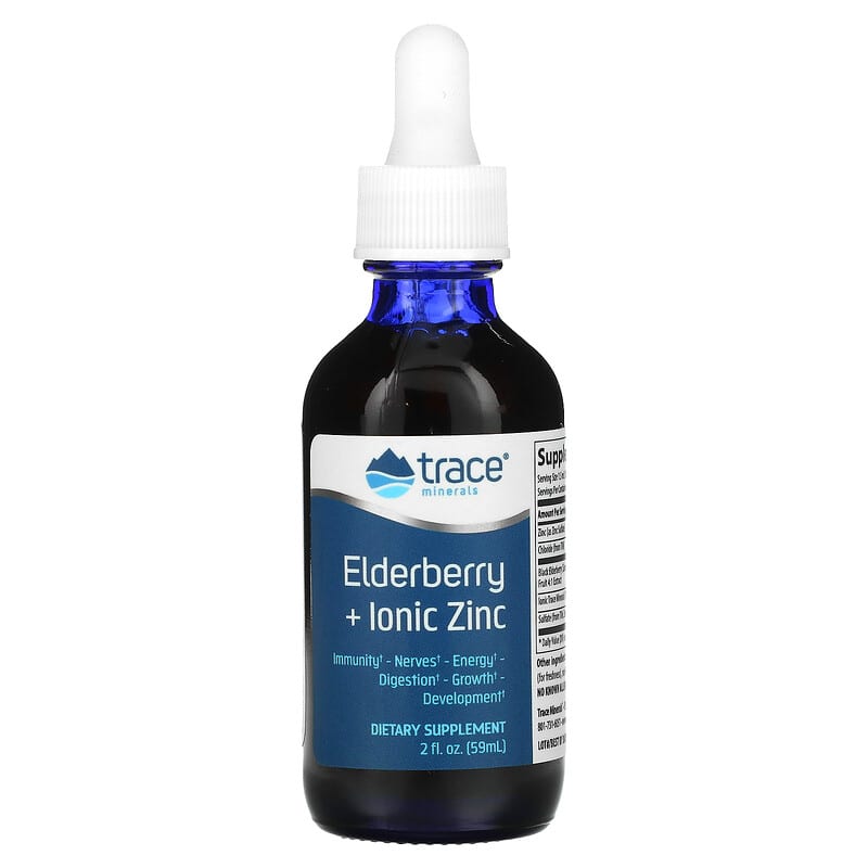 Trace Minerals ® Elderberry + Ionic Zinc 2 fl oz (59 ml) 8 Thực phẩm chức năng Trace Minerals ® Elderberry + Ionic Zinc 2 fl oz (59 ml) 878941005695