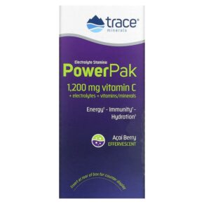 Thực phẩm bổ sung Trace Minerals ® Electrolyte Stamina PowerPak Acai Berry 30 Packets 0.18 oz (5.2 g) Each 878941002632