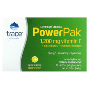 Thực phẩm bổ sung Trace Minerals ® Electrolyte Stamina PowerPak Lemon Lime 30 Packets 0.17 oz (4.9 g) Each 878941000522