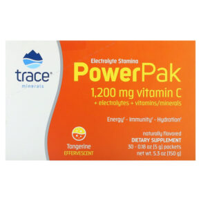 Thực phẩm bổ sung Trace Minerals ® Electrolyte Stamina PowerPak Tangerine 30 Packets 0.18 oz (5 g) Each 878941003493