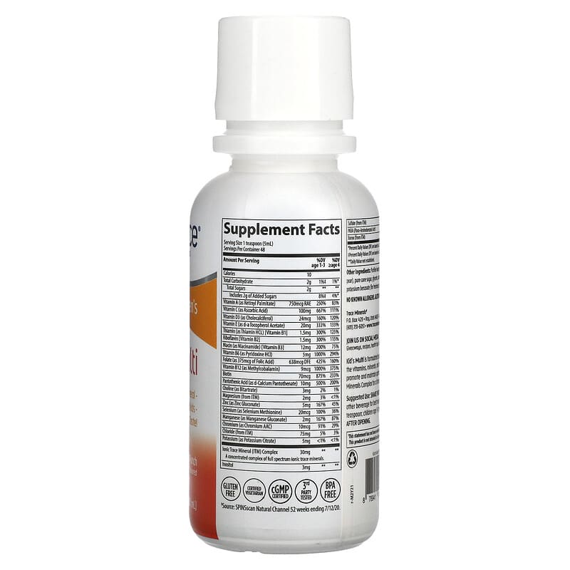 Trace Minerals ® Kid's Multi Tropical Punch 8 fl oz (237 ml) 2 Thực phẩm bổ sung Trace Minerals ® Kid's Multi Tropical Punch 8 fl oz (237 ml) 878941000812