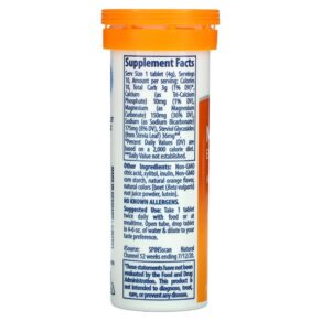Thực phẩm bổ sung Trace Minerals ® Magnesium Effervescent Tablets Orange 10 Tablets 1.41 oz (40 g) 878941003936