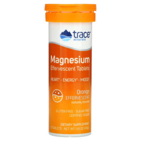 Thực phẩm chức năng Trace Minerals ® Magnesium Effervescent Tablets Orange 10 Tablets 1.41 oz (40 g) 878941003936