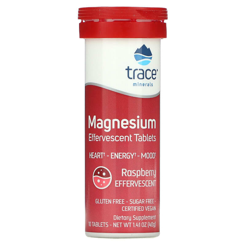 Trace Minerals ® Magnesium Effervescent Tablets Raspberry 10 Tablets 1.41 oz (40 g) 8 Thực phẩm chức năng Trace Minerals ® Magnesium Effervescent Tablets Raspberry 10 Tablets 1.41 oz (40 g) 878941004834