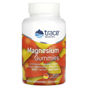 Thực phẩm chức năng Trace Minerals ® Magnesium Gummies Peach 120 Gummies 878941006890