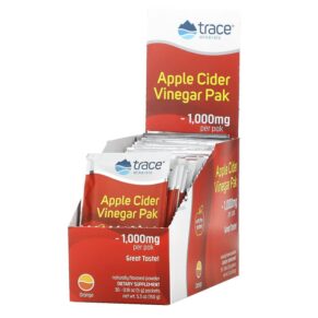 Thực phẩm chức năng Trace Minerals ® Organic Apple Cider Vinegar Orange 1.000 mg 30 Packets .18 oz (5 g) Each 878941006722