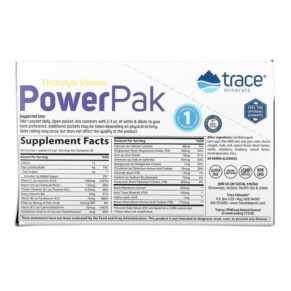 Thực phẩm bổ sung Trace Minerals ® PowerPak + Immunity Lemon Berry 30 Packets 0.19 oz (5.3 g) Each 878941005886