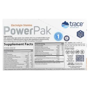 Thực phẩm bổ sung Trace Minerals ® PowerPak Orange Mango 30 Packets 0.18 oz (5 g) Each 878941006258