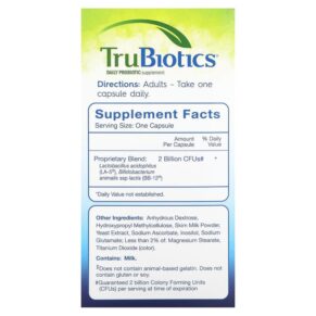 TruBiotics Digestive + Immune Health 45 Vegetarian Capsules 3 Thực phẩm bổ sung TruBiotics Digestive + Immune Health 45 Vegetarian Capsules 852870004165