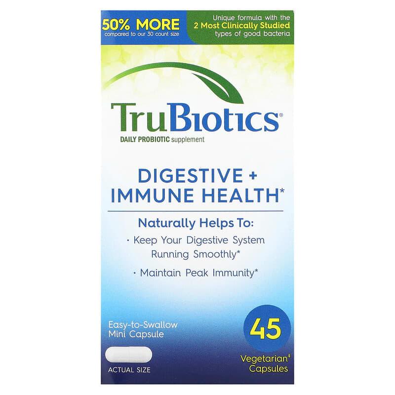 TruBiotics Digestive + Immune Health 45 Vegetarian Capsules 8 Thực phẩm chức năng TruBiotics Digestive + Immune Health 45 Vegetarian Capsules 852870004165