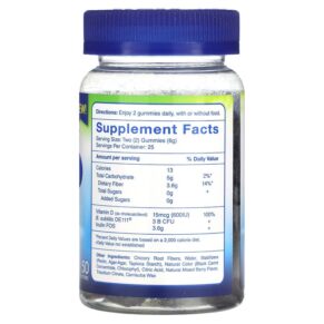 TruBiotics Digestive Immune Health Natural Mixed Berry Sugar-Free 50 Gummies 3 Thực phẩm bổ sung TruBiotics Digestive Immune Health Natural Mixed Berry Sugar-Free 50 Gummies 852870004103