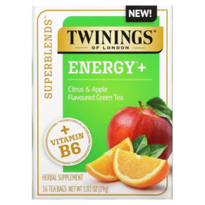 Thực phẩm chức năng Twinings Energy+ Green Tea Citrus & Apple 16 Tea Bags 1.02 oz (29 g) 070177229351