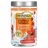 Thực phẩm chức năng Twinings Superblends Cold Water Infusions Immune Support Raspberry & Hibiscus Caffeine Free 10 Flavoured Cold Water Infusers 0.88 oz (25 g) 070177230067