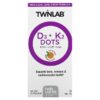 Thực phẩm chức năng Twinlab D3 Dots + K2 All-Natural Tangerine 1000 IU (25 mcg) 60 Tablets 027434031622