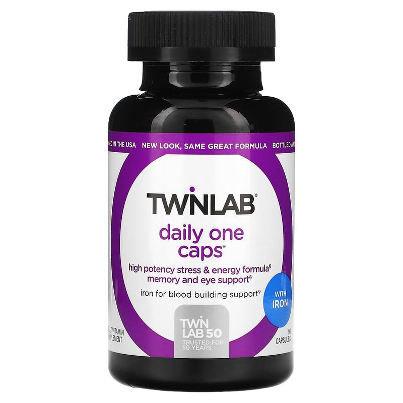 Twinlab Daily One Caps with Iron 90 Capsules 8 Thực phẩm chức năng Twinlab Daily One Caps with Iron 90 Capsules 027434009058
