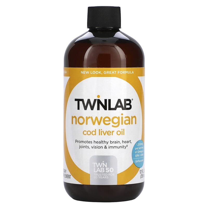 Twinlab Norwegian Cod Liver Oil Unflavored 12 fl oz (355 ml) 8 Thực phẩm chức năng Twinlab Norwegian Cod Liver Oil Unflavored 12 fl oz (355 ml) 027434012249