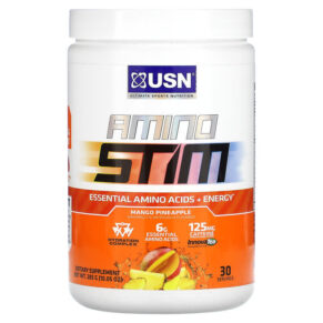 Thực phẩm chức năng USN Amino Stim Essential Amino Acids + Energy  Mango Pineapple 10.05 oz (285 g) 6009544941170