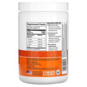 Thực phẩm bổ sung USN BCAA Amino+ Recovery & Endurance Powder Mango Pineapple 9.63 oz (273 g) 6009544945130