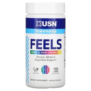 Thực phẩm chức năng USN Feels Mood & Mind Enhancer 60 Veggie Capsules 6009544938712