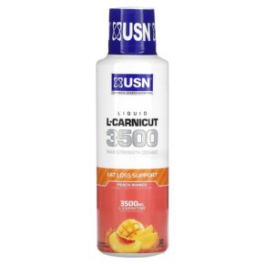 Thực phẩm chức năng USN Liquid L-Carnicut 3500 Max Strength Dosage Peach Mango 15.22 fl oz (450 ml) 6009544945055
