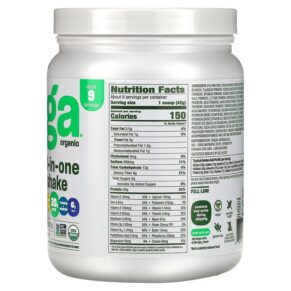 Thực phẩm bổ sung Vega Organic All-in-One Shake Chocolate 13.2 oz (375 g) 838766004884