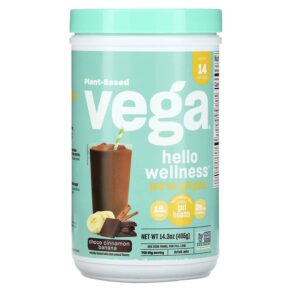 Thực phẩm chức năng Vega Plant-Based Hello Wellness Drink Mix Choco Cinnamon Banana 14.3 oz (405 g) 838766010403