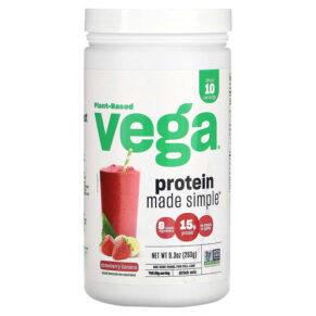 Thực phẩm chức năng Vega Plant-Based Protein Made Simple Strawberry Banana 9.3 oz (263 g) 838766001531