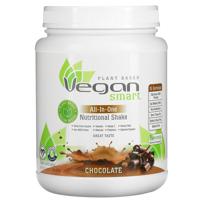 VeganSmart All-In-One Nutritional Shake Chocolate 1.51 lb (690 g) 8 Thực phẩm chức năng VeganSmart All-In-One Nutritional Shake Chocolate 1.51 lb (690 g) 079911028038