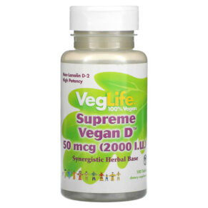 Thực phẩm chức năng VegLife Supreme Vegan D 2.000 IU (50 mcg) 100 Tablets 076280870312