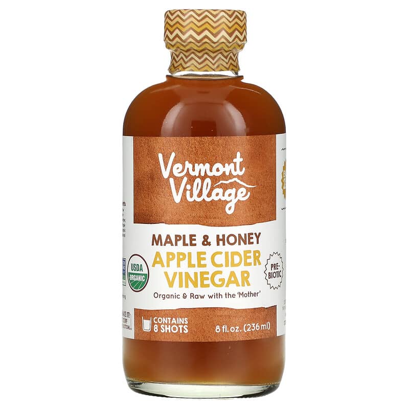 Vermont Village Apple Cider Vinegar Maple & Honey 8 fl oz (236 ml) 8 Thực phẩm chức năng Vermont Village Apple Cider Vinegar Maple & Honey 8 fl oz (236 ml) 084648000059