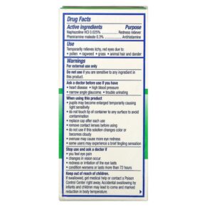 Thực phẩm bổ sung Visine Allergy Eye Relief Multi-Action Eye Drops 1/2 fl oz (15 ml) 312547493789