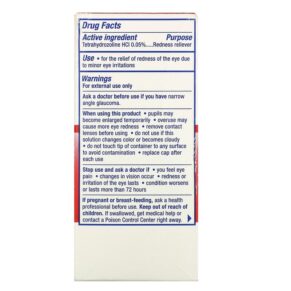Thực phẩm bổ sung Visine Red Eye Comfort Redness Reliever Eye Drops 1/2 fl oz (15 ml) 312547493802