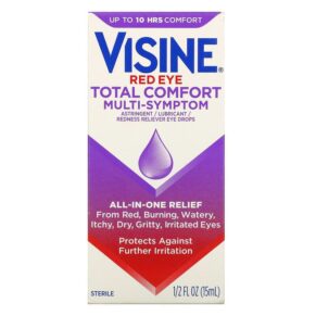 Thực phẩm chức năng Visine Red Eye Total Comfort Multi-Symptom Eye Drops 1/2 fl oz (15 ml) 312547493864